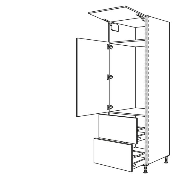 Nobilia Küchen LINE N Geräte-Hochschrank für Kühlschrank NGS1232A-3